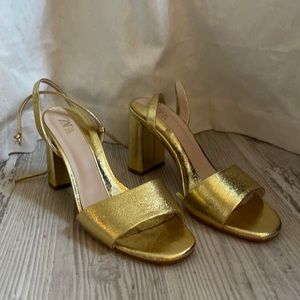 Gold Zara heels